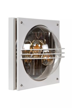 Lucide Privas - Applique d'extérieur - 30,3 x 15,3 x 30,3 cm - IP44 - blanc