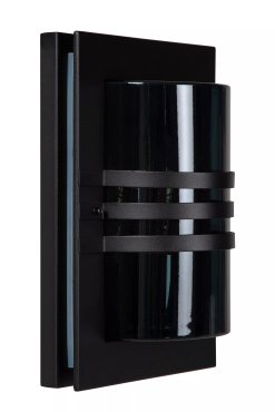 Lucide Privas - applique murale extérieure - 22 x 12,7 x 33 cm - IP44 - noir