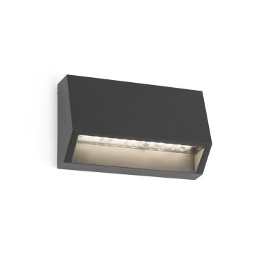 Faro Must - applique murale - 9,6 x 3 x 6 cm - 2W LED inclus - IP65 - gris foncé