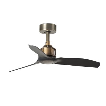 Faro Just Fan XS - ventilateur de plafond avec télécommande - Ø 81 cm - noir mat et laiton antique
