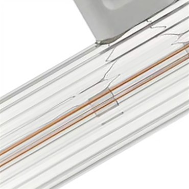 Daylight Italia Lampe LED - Linea Righe - Ø 3 x 30 cm - S14d - 6W dimmable - 2700K - transparent