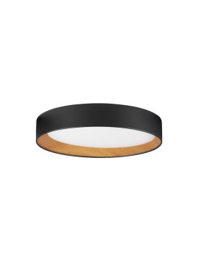 Nova Luce Stake - plafonnier - Ø 45 x 8 cm - 40W LED dimmable inclus - noir sable