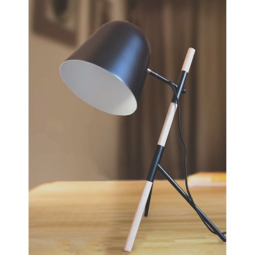 Artdelight Sensa - lampe à poser - 26 x 54 cm - noir et marron clair