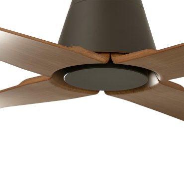 Faro Typhoon M - ventilateur de plafond avec télécommande - Ø 127 cm - IP44 - marron et érable
