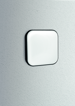 Century Italia Simply - lampe murale/plafonnier - 22 x 7,3 x 22 cm - 24W LED inclus - IP65 - noir