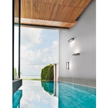 Nova Luce Fungo - applique d'extérieur - 22 x 7,6 x 3,2 cm - 12W LED inclus - IP65 - gris foncé