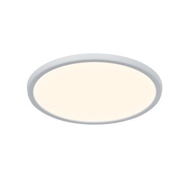 Nordlux Oja - plafonnier - Ø 29,4 x 2,3 cm - 15W LED inclus (3000K/4000K) - IP54 - blanc