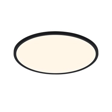 Nordlux Oja - plafonnier - Ø 42,4 x 2,3 cm - 19W LED inclus (3000K/4000K) - noir