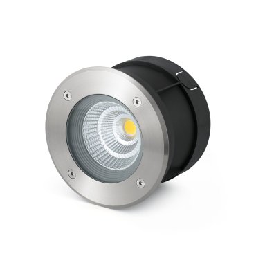 Faro Suria 12 - projecteur de sol extérieur avec faisceau de 60º - Ø 18 x 16,5 x 12,5 cm - 12W LED inclus - IP67 - acier inoxydable