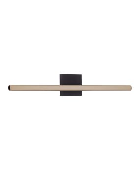 Nova Luce Lios - applique murale - 62 x 10 x 5 cm - 8W LED inclus - IP54 - café moka et noir mat