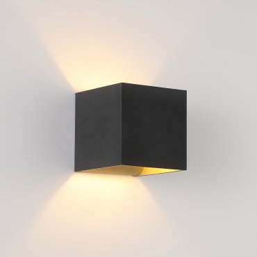 Searchlight Cube - applique murale - 9,7 x 9,7 x 9,7 cm - noir avec or