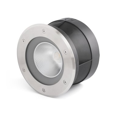 Faro Suria-24 - spot rond pour l'extérieur - Ø 220 mm, Ø 209 mm à encastrer - 24W LED inclus - IP67 - acier inoxydable satiné - 60 degrés
