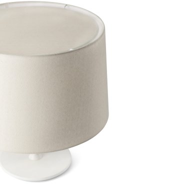 Faro Windsor - lampe de table - Ø 48,5 x 51 x 29 cm - blanc mat et lino