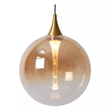 Lucide Gisela - lampe suspendue - Ø 16 x 150 cm - 5W LED inclus - ambre