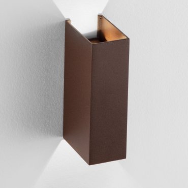 Nova Luce Orion - applique murale extérieure - 8 x 16 x 4,5 cm -  4W LED inclus - IP54 - corten