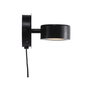 Nordlux Clyde - applique murale avec interrupteur - 10 x 10 cm - 3 niveaux de gradation - 5,5W LED inclus - noir