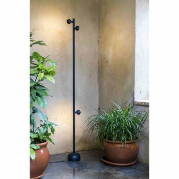 Faro Brot - lampe de jardin - Ø 16 x 180 cm - 10W LED inclus - IP65 - noir