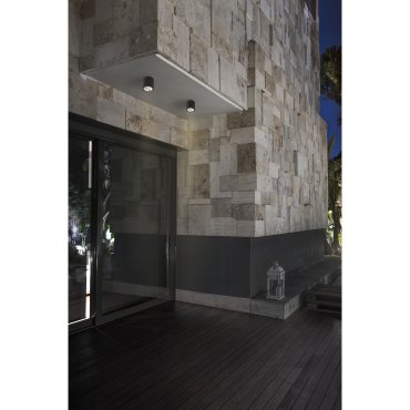 Faro Goz - spot en saillie 1L - Ø 9 x 9 cm - 9W LED inclus - IP65 - gris foncé