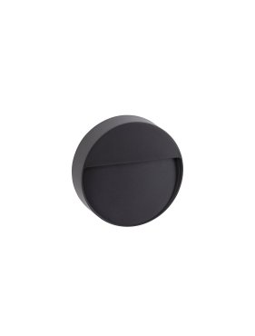 Nova Luce Brigi - applique murale extérieure - Ø 11 x 3,1 cm - 1W LED inclus - IP65 - gris foncé