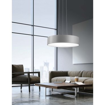 Nova Luce Roda - lampe suspendue - Ø 60 x 120 cm - 46W LED inclus - gris