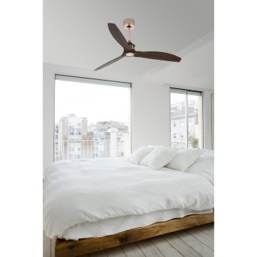 Faro Justfan - ventilateur de plafond avec télécommande - Ø 128 cm - brun foncé et cuivre