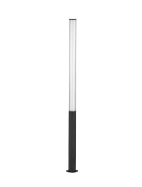 Nova Luce Iman - poteau de jardin - Ø 16 x 205 cm - 43W LED inclus - IP65 - noir sablé