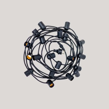 New Garden Allegra - guirlande lumineuse - guirlande de 11,5 mètres avec cordon de 1,5 mètres - IP44 - noir