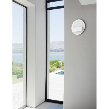 Nova Luce Polso - applique murale - Ø 15 x 4,8 cm - 6W LED inclus - blanc mat