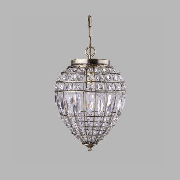 Searchlight Pineapple - lampe suspendue - Ø 23 x 93 cm - laiton antique