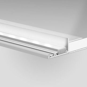 KLUS Nisa - profilé LED encastré pour plaque de plâtre de 12 mm - largeur de fenêtre 3,2 cm - aluminium