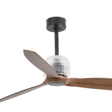 Faro Deco Fan - ventilateur de plafond avec télécommande - Ø 128 cm - brun foncé et noir