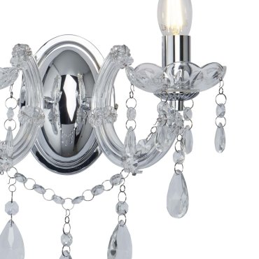 Searchlight Marie Therese - applique murale - 32 x 20 cm - chrome