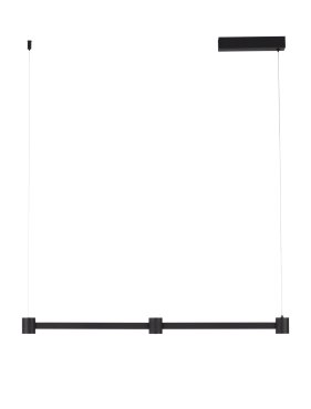 Nova Luce Puize - lampe suspendue - 80 x 140 x 6 cm - 21W dimmable LED inclus - noir sablé