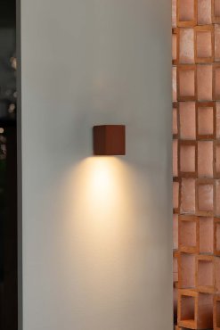 Faro Lune - applique murale - 8 x 10 x 6,5 cm - terracotta