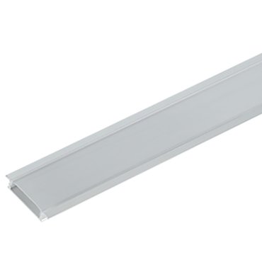 Elmark Elm6220/2-1000 - profilé en aluminium pour bande LED avec couvercle en PVC mat - montage encastré - longueur 1 mètre