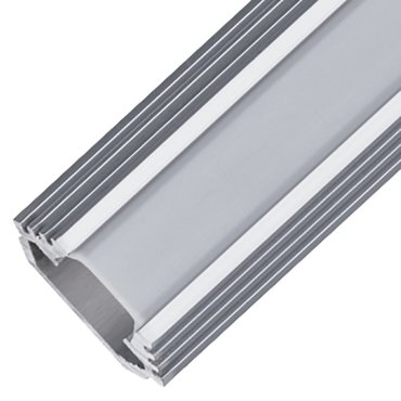 Elmark Elm9012 - profilé aluminium pour bande LED avec couvercle en PVC mat - montage en surface - longueur 1 mètre