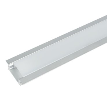 Elmark Elm718/2 - profilé aluminium pour bande LED avec couvercle en PVC mat - encastré - longueur 1 mètre