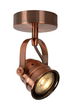 Lucide Cigal 1 - spot en saillie - 9 x 15 x 9 cm - 5W LED inclus - cuivre
