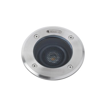 Faro Geiser Orientable - spot rond pour l'extérieur - Ø 180 mm, Ø 165 mm à encastrer - 15W LED inclus - IP67 - acier inoxydable satiné - 38 degrés