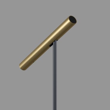 Artdelight Kansas - lampadaire - 20 x 25 x 140 cm - 6W dimmable LED inclus - noir et or chaud