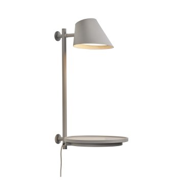 Design for the People Stay - applique murale avec interrupteur - Ø 27 x 44,5 cm - 14,5W LED dimmable inclus - gris