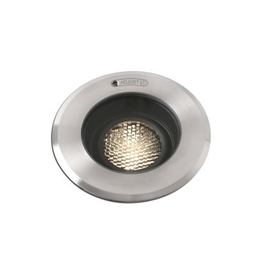 Faro Geiser Orientable - spot rond pour l'extérieur - Ø 130 mm, Ø 116 mm à encastrer - 7W LED inclus - IP67 - acier inoxydable satiné