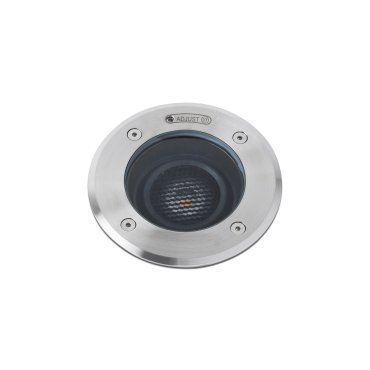 Faro Geiser Orientable - spot rond pour l'extérieur - Ø 130 mm, Ø 165 mm à encastrer - 7W LED inclus - IP67 - acier inoxydable satiné - 10 degrés