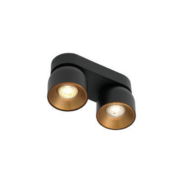 Nordlux Pitcher - spot en saillie - 24 x 10 x 11,6 cm - noir et or