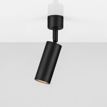 Nova Luce Mor - spot en saillie - Ø 4 x 17 cm - noir