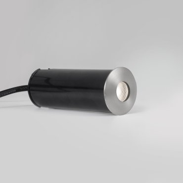 Nova Luce Bang - spot extérieur au sol - Ø 37 mm, Ø 32 mm à encastrer - 1W LED inclus - IP67 - nickel satiné