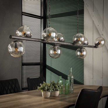 Vico Tower - lampe suspendue - 165 x 32 x 150 cm - vieil argent