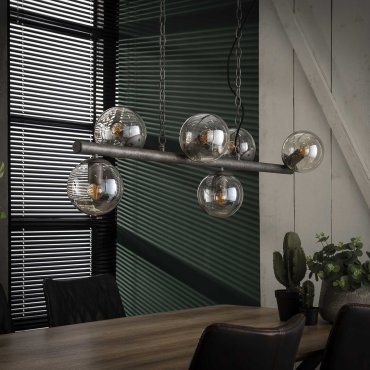 Vico Tower - lampe suspendue - 112 x 32 x 150 cm - vieil argent
