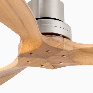 Faro Lantau S - ventilateur de plafond - Ø 107 cm - nickel mat et pin