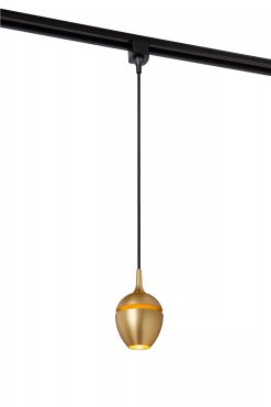 Lucide Track Preston Lampe suspendue - Système de rail monophasé - Ø 9 x 130 cm - or